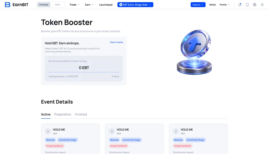 EarnBIT — Token Booster