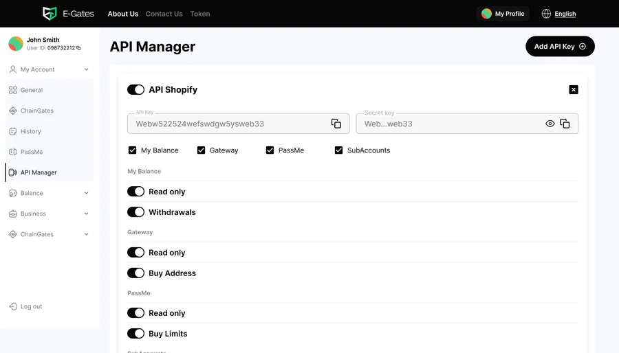 E-Gates — Developer hub and APIs