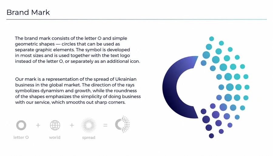 Nazovni – The mark: the letter O and the rays of expansion