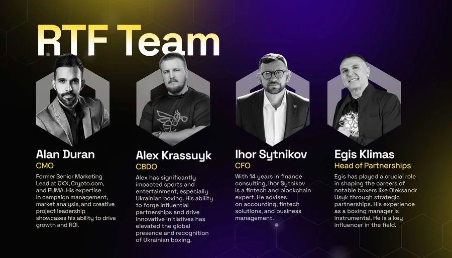 Ready to Fight – Команда: CMO з OKX, Crypto.com і PUMA, менеджер Усика – на чолі партнерств