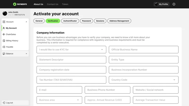 KYC & AML Verification — KYB