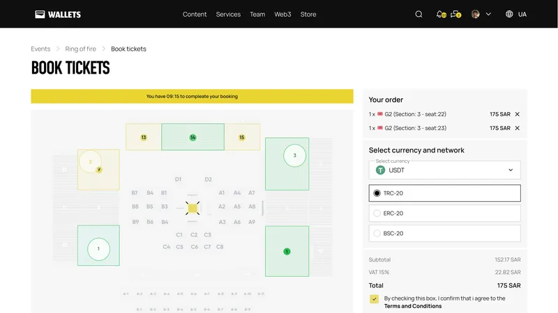 Marketplace, Ticketing & Streaming — Ticket office & event management