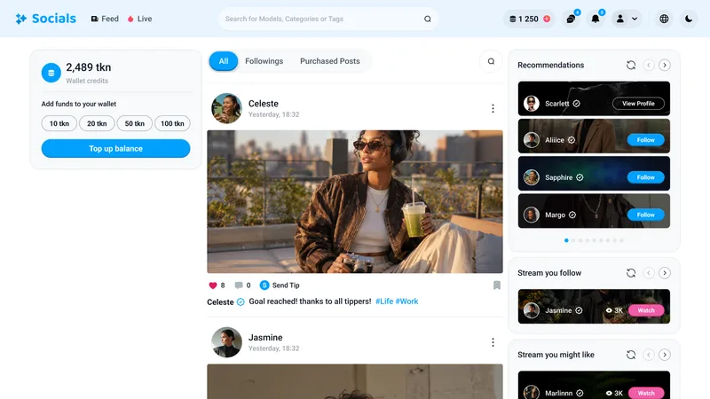 Social, SocialFi & Creator Platforms — Feed & messaging